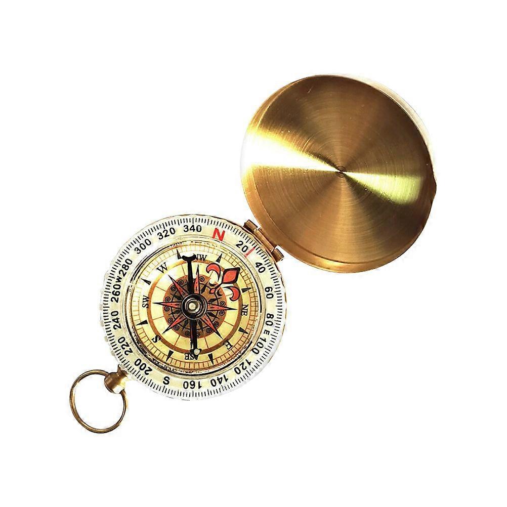Portable Camping Compass Multi-function Hiking Compass Retro Survival Compass
