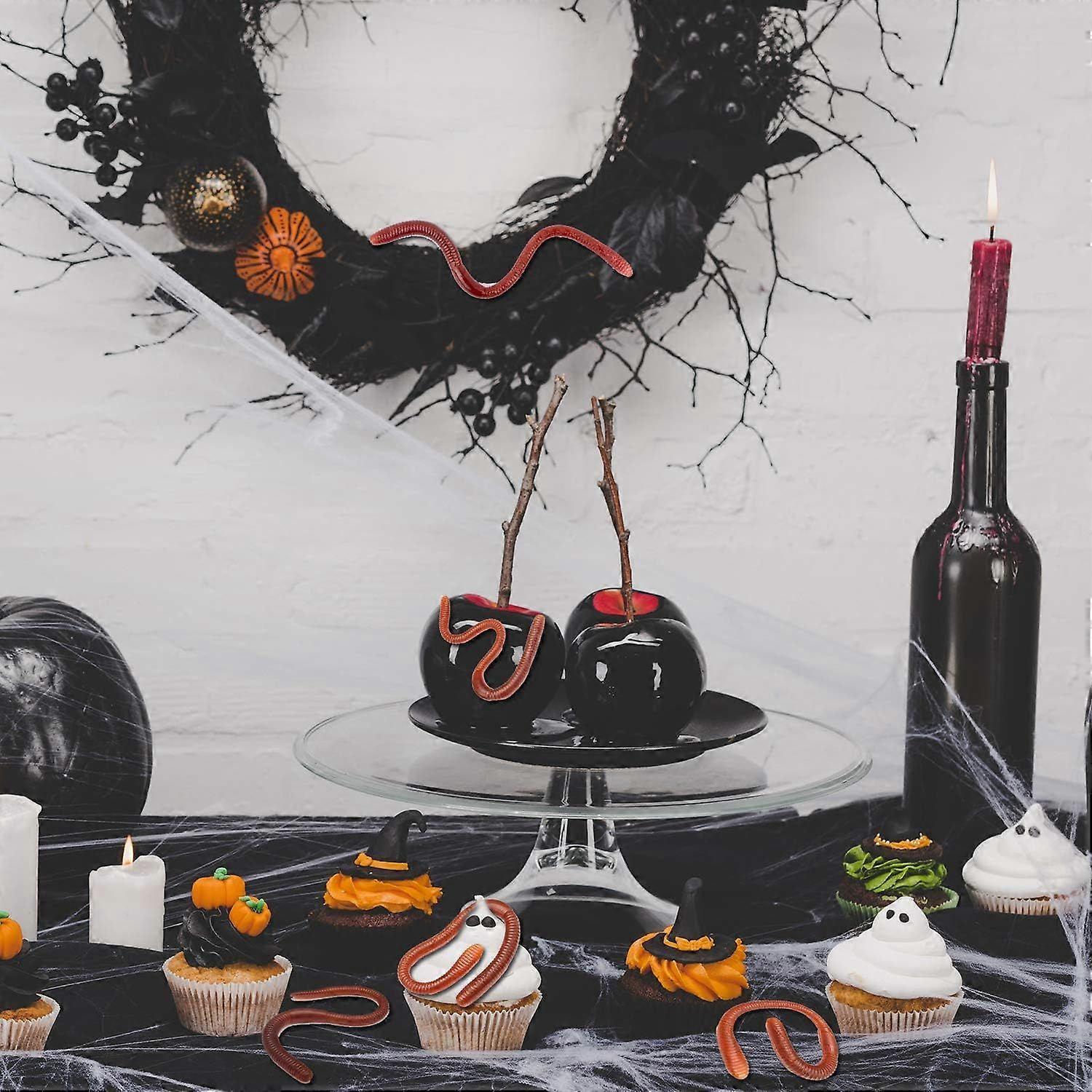 30 Lombrichi Finti RONYOUNG 18 Cm In Gomma TRP - Scherzetti Per Halloween, Pesce D'Aprile, Decorazioni E Pesca - 2