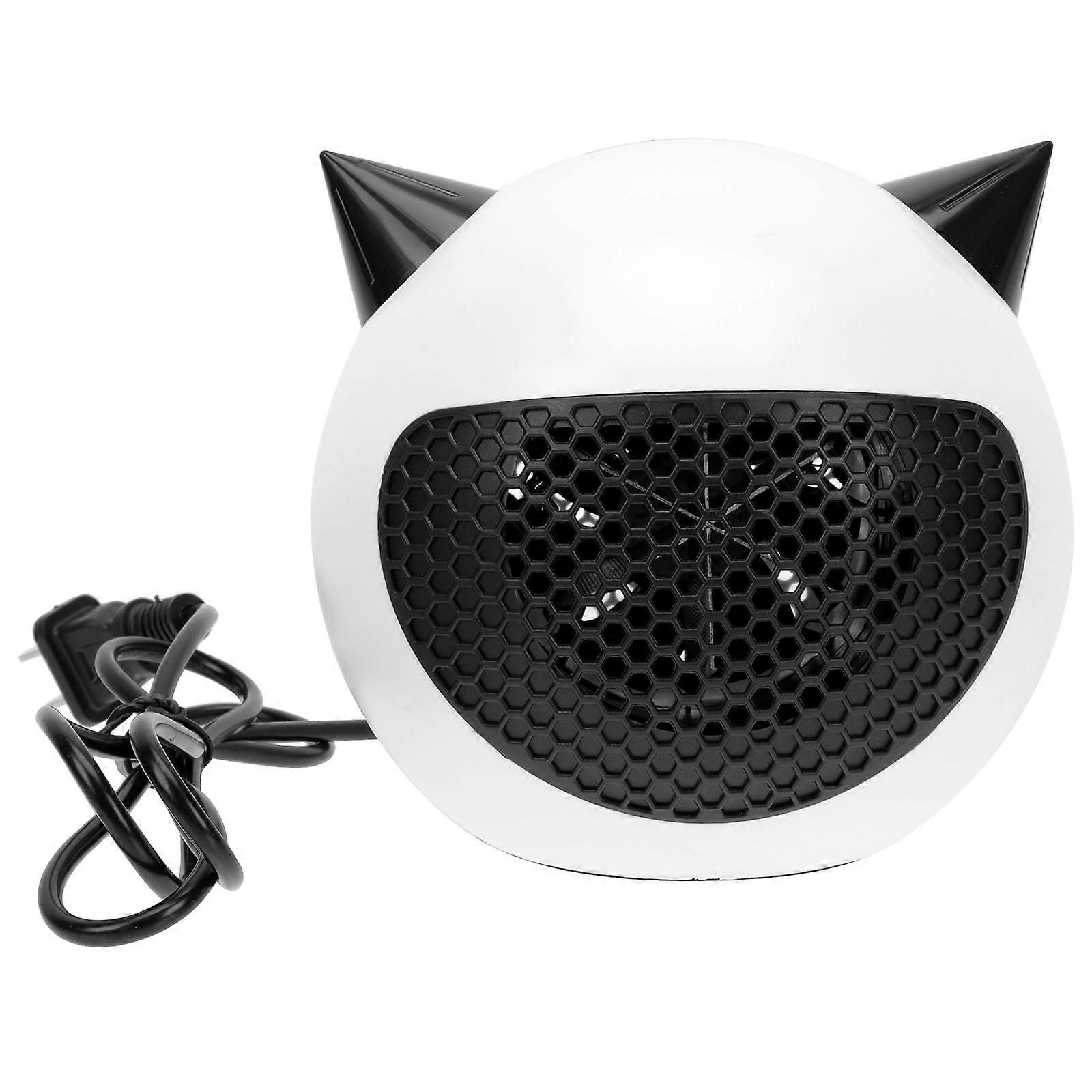 White Mini Warmer Desktop Heater for Home Use 1Pcs ABS Plastic