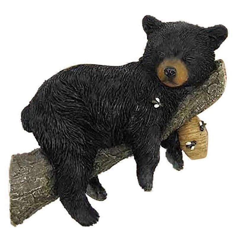 Cute Bear Napping Hanging Out in a Tree Sculpture