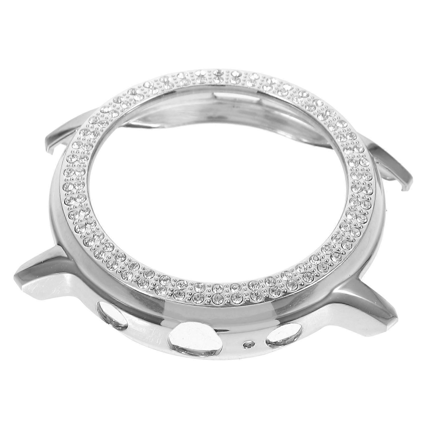 Rhinestone Watch Protective Case Shell for Watch Protection Silver