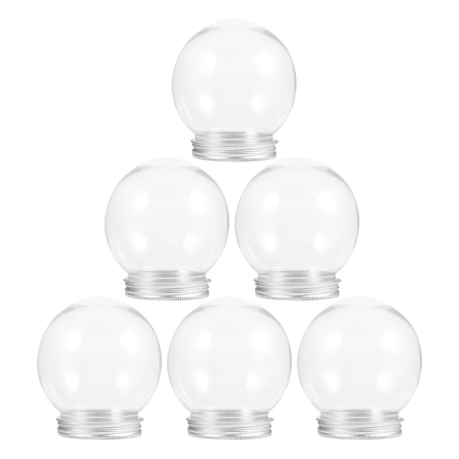 DIY Snow Globe Clear Plastic Water Globe for Storage 6Pcs Pack