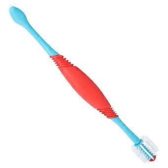 Dog Toothbrush with DoubleHead Design, 360° Flexible Cleaning, Gentle Pet Dental Care for Puppies