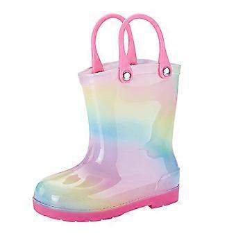 Unisex-Kinder-Regenstiefel aus Gummi mit Cartoon-Motiv, wasserdicht, Farbe B, Kleinkindgröße 8