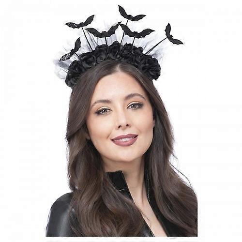 Smiffys Gothic Rose & Bat Bopper Headband