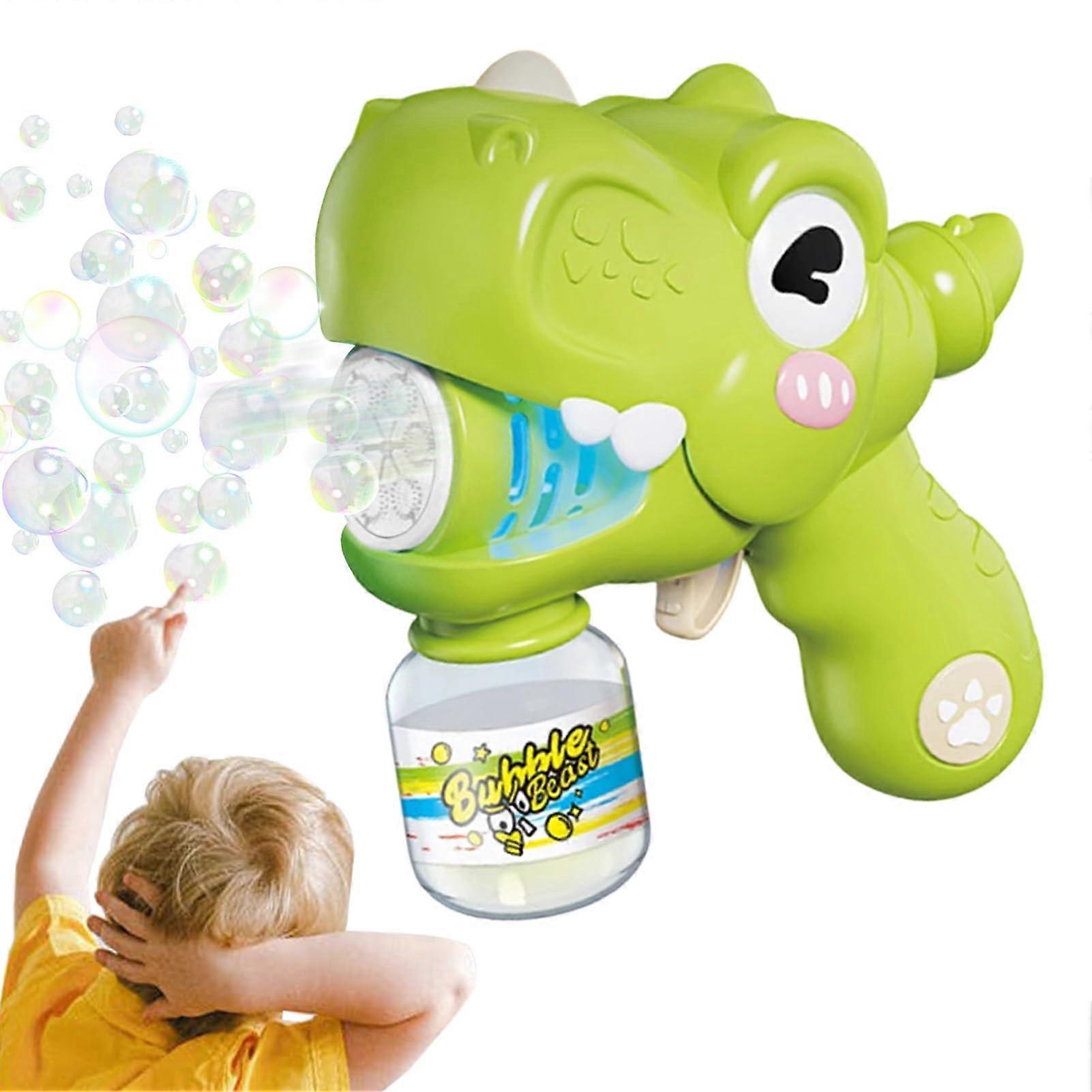 Dinosaur Automatic Bubble Machine with Leakproof Design, Rechargeable Handheld Blower for Kids