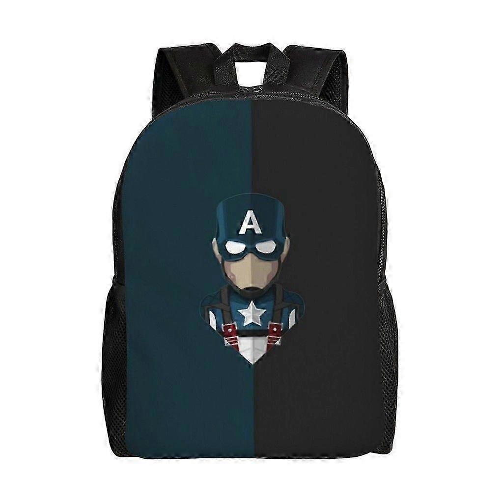 b1546 Captain America Versatile Backpack Washable casual style School Student Backpack Trendy Oxford Cloth Computer Bag Unisex uji1546