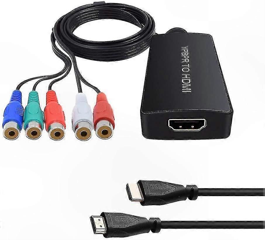 YPbPr Converter Cable Adapter for Component Video, Supports 720/1-A Resolution