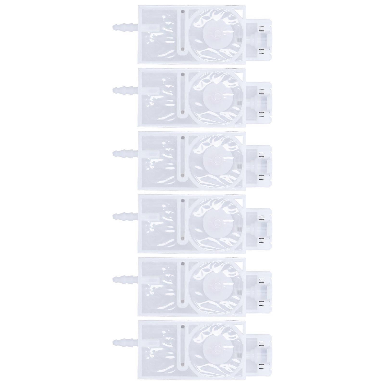 6Pcs Ink Damper Solvent Inkjet Head Rectangular PP Damper Replacement for XP600 PrinterWhite