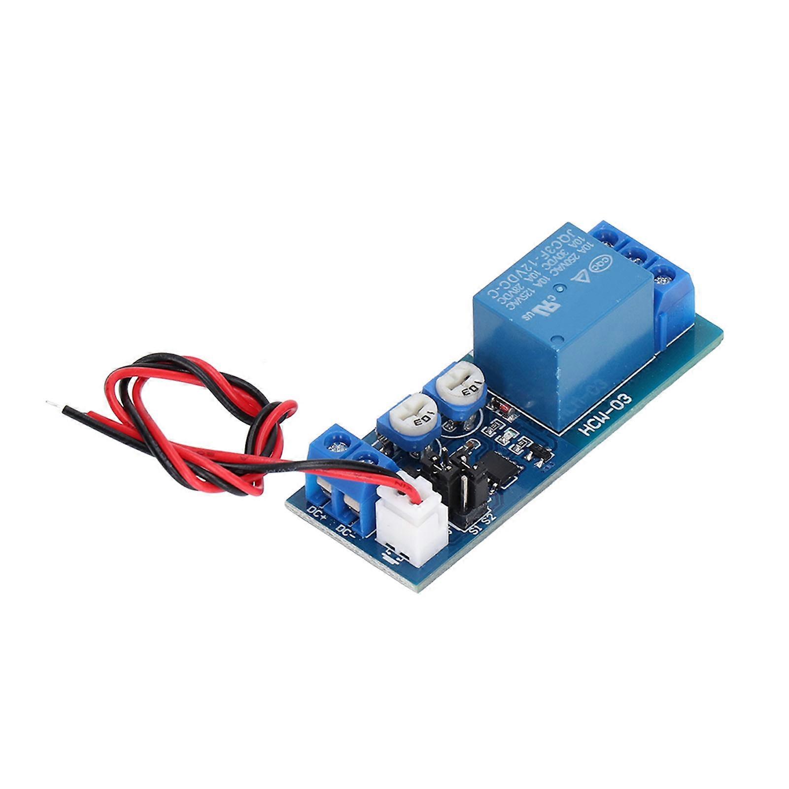 Relay Module Adjustable Time Delay Board Infinite Cycling Single Timing Modes for Control12V