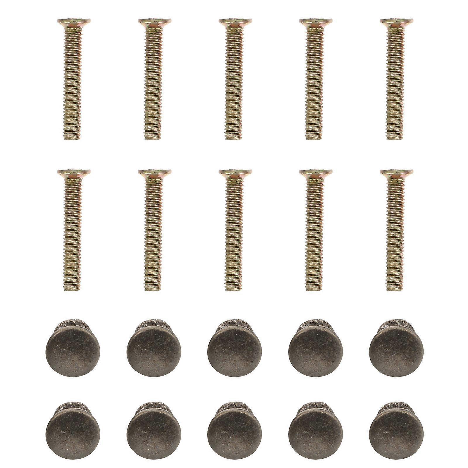 20 Sets Boxes Knobs Pulls Mini Mushroom Head Handle Cabinet Jewelry Box Parts