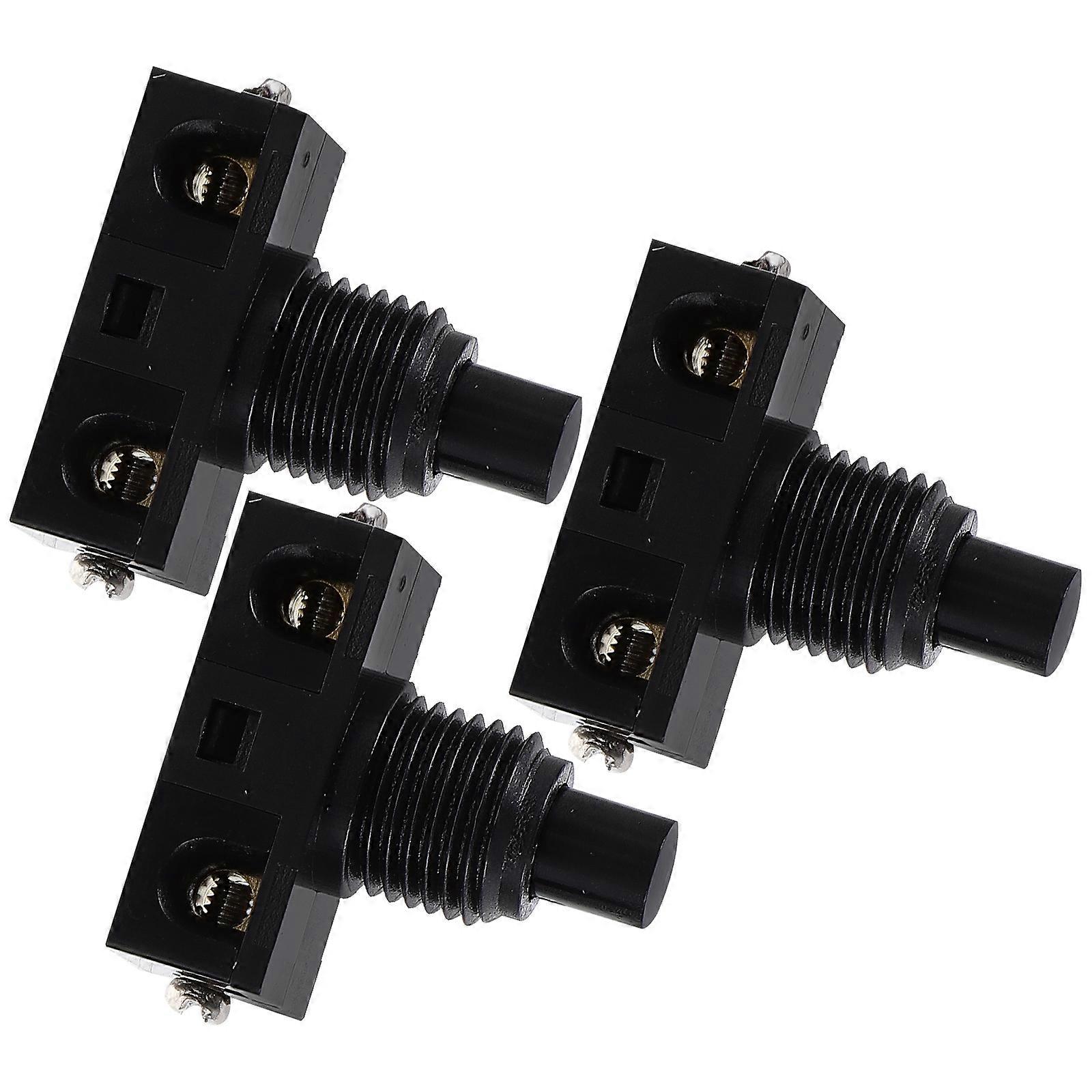 3Pcs Self-Reset Switch Household Push Button Switch Replacement for Light