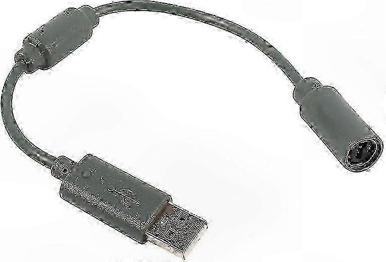 USB Breakaway Cable, Replacement Cord Compatible with Xbox 360 Controller, Secure Connection for PC Gaming, Gray