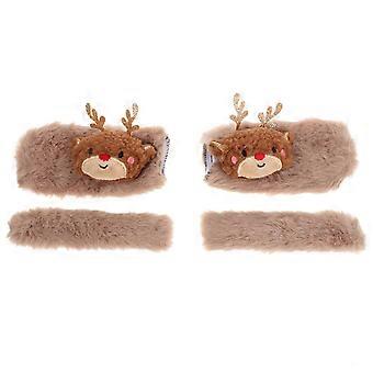 Cute Plush Handlebar Covers for Motorcycle Use 3Pairs Winter Protection
