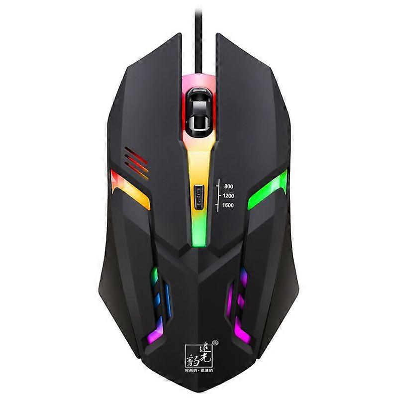 K2 Colorful Light Adjustable DPI Optical Wired Computer Notebook Gaming Mouse