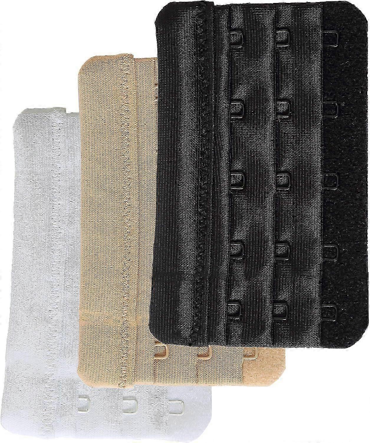 Women's Bra Extender 5 Hook Plus Size Bra Strap Extenders 3pcs-Pack