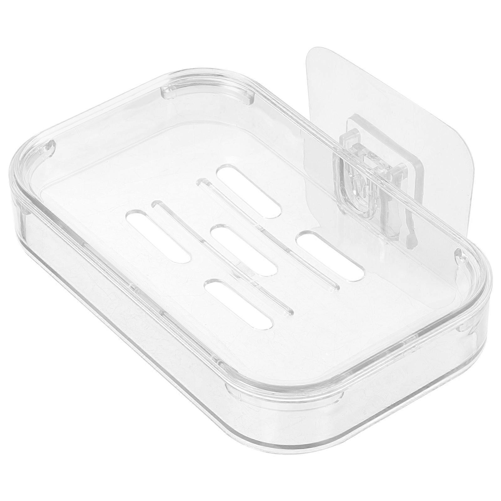 Transparent Soap Draining Dish Dual-Layer for Storage 3Pcs Set