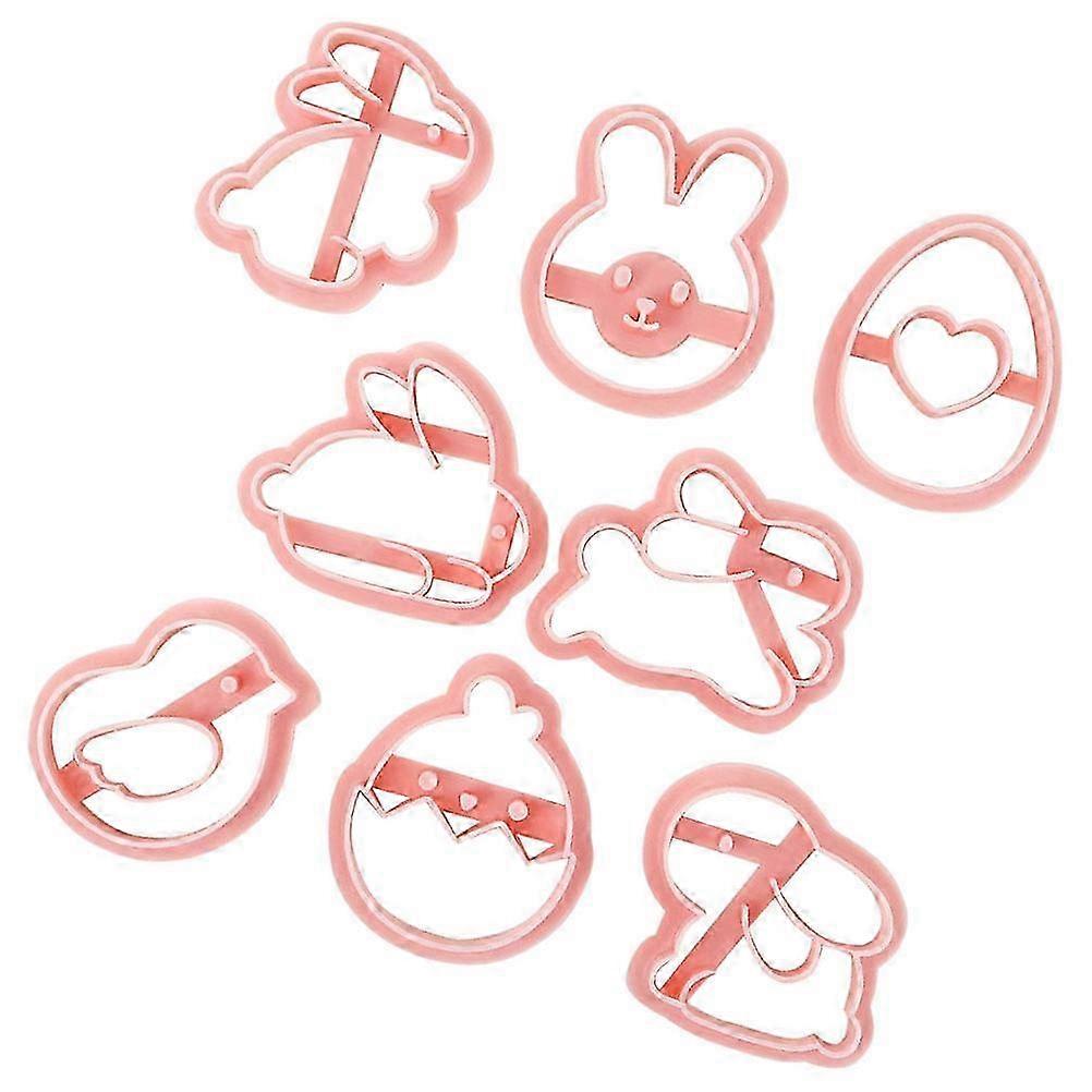 8pcs Cookie Cutters Reusable Cute Easter Themed Biscuits Cutters Baking Tools compatible with Biscuit Pastry