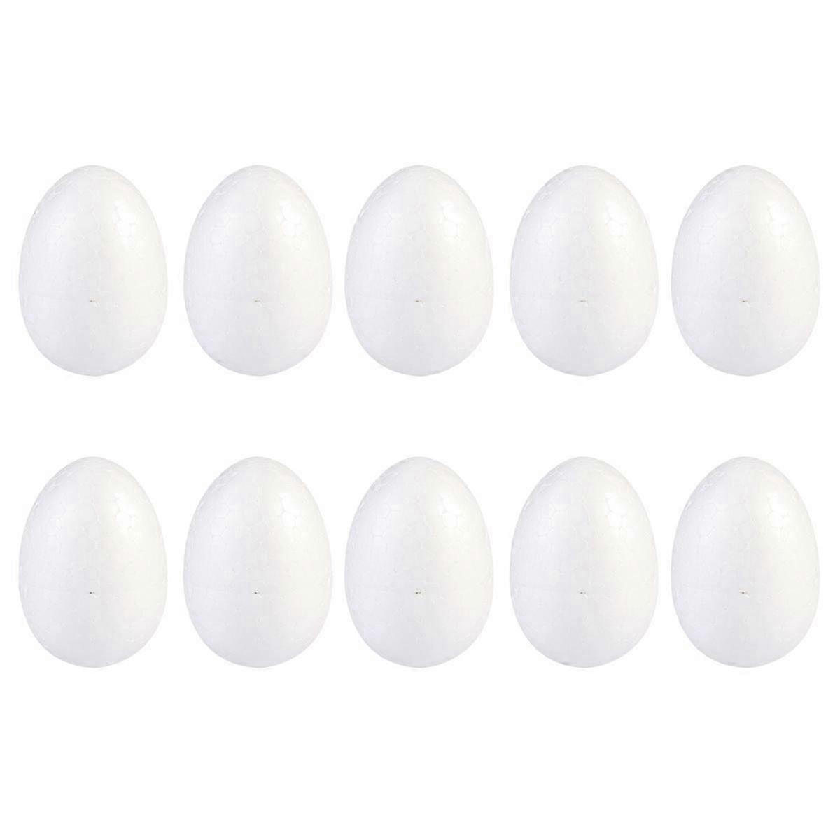 30pcs Painting Egg Teaching Children DIY Craft Practice Solid Egg Model (7x5.2cm)