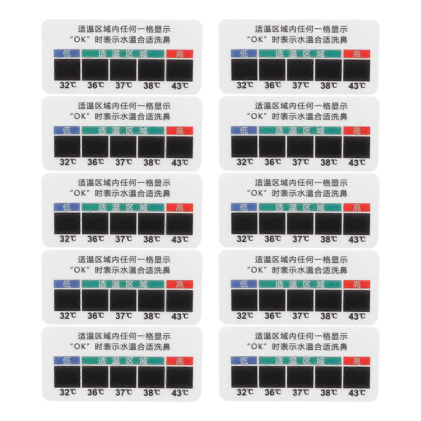 10Pcs Nose Solution Temperature Strips Nose Solution Temperature Stickers Solution Temperature Strips