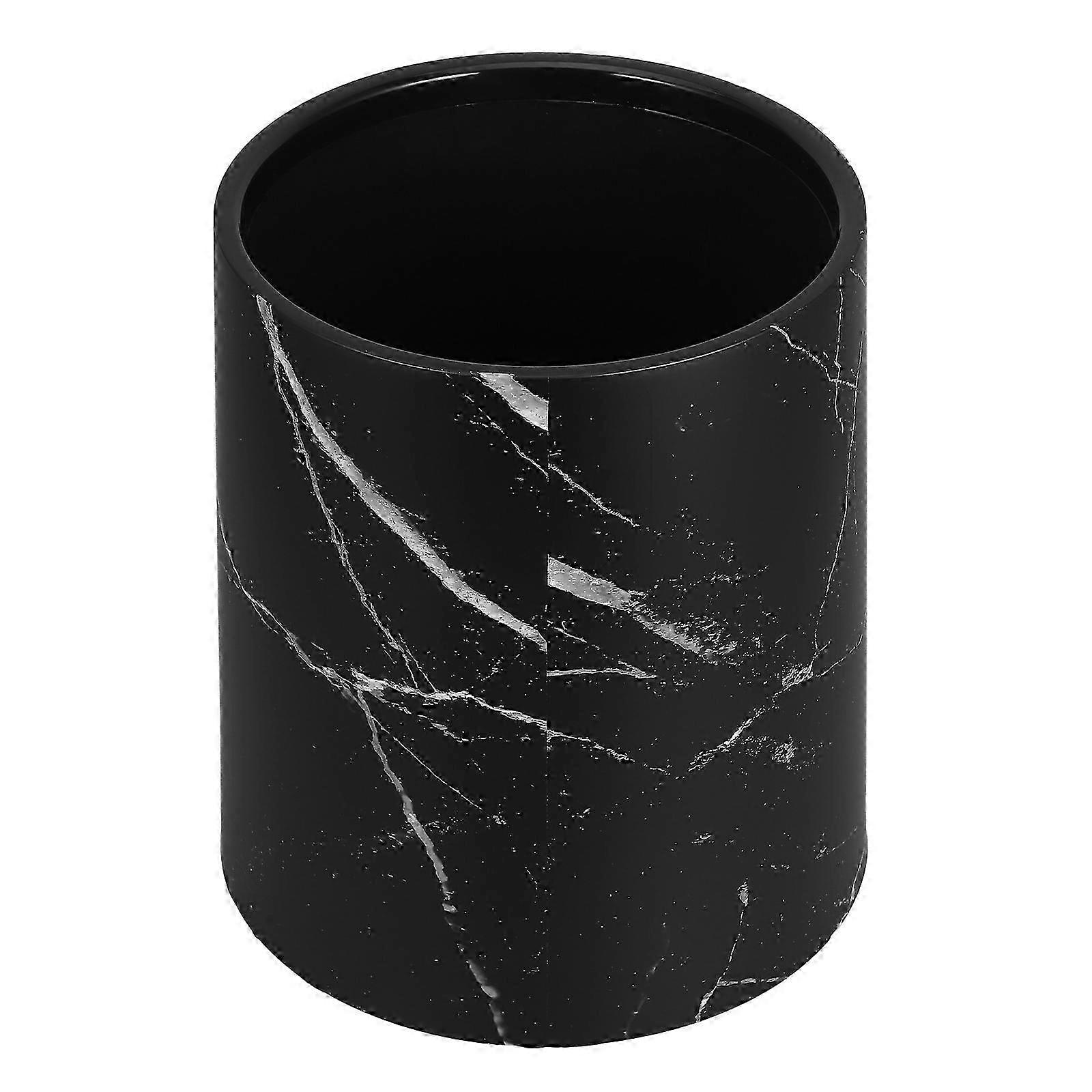 Double Layer Garbage Basket Marbling Pattern Trash Can Plastic Waste Paper Basket