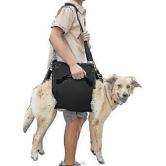 Draagdoek voor honden, Rugzak voor noodgevallen Steun voor huisdierbenen Revalidatiehond (zwart) Hefharnas voor het knippen van nagels, hondendrager