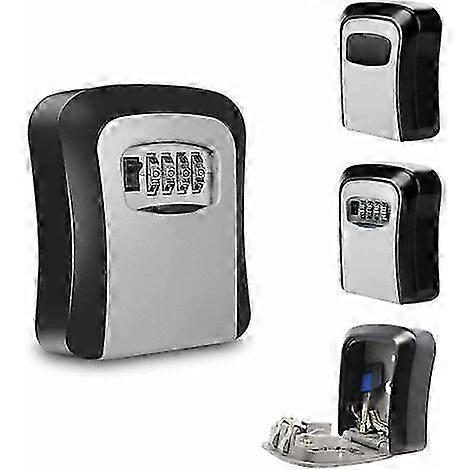 Secure Key Box with 4 Digit Code, Waterproof Rustproof Wall Mounted for Home Office Garage