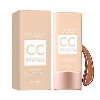 2pcs CC Essence Tinted Cream (Dark Brown), Natural Fit, Soft Texture, Easy to Apply, Even Skin Tone Daily