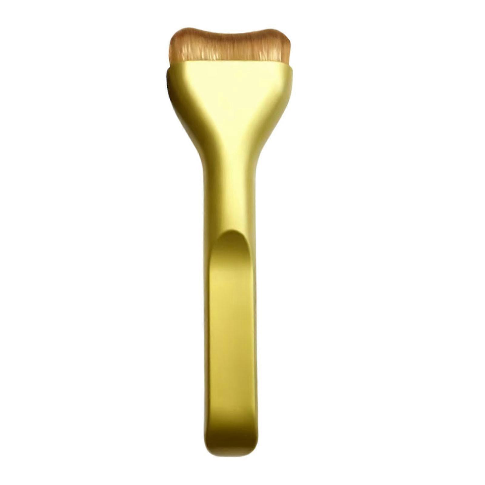 Foundation Brush with Long Handle - Flat Top & Synthetic - compatible with Liquid Makeup