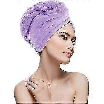 Asciugamano per asciugare i capelli in microfibra, impacco magico per turbanti per capelli con bottone