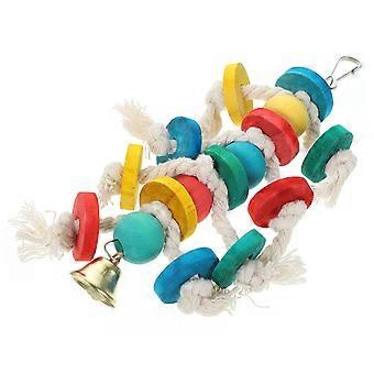 Parrot Chewing Toy Hanging Bird Beak Grinding Plaything Wooden Biting Toy