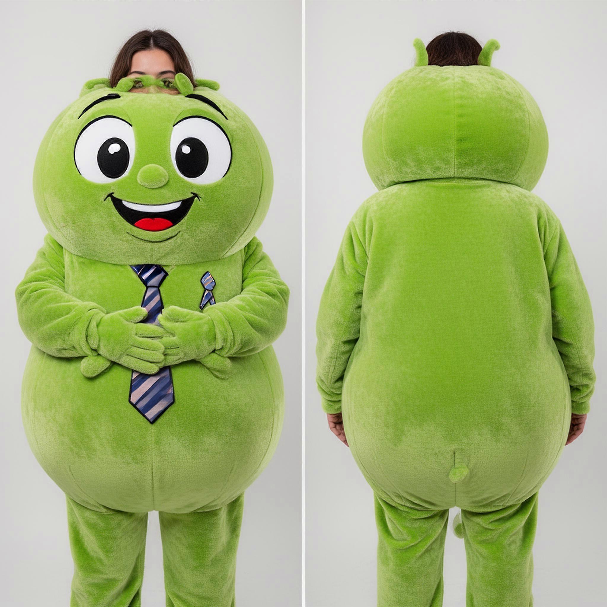 MASTICOT Lime Green Plush Meatballs Mascot
