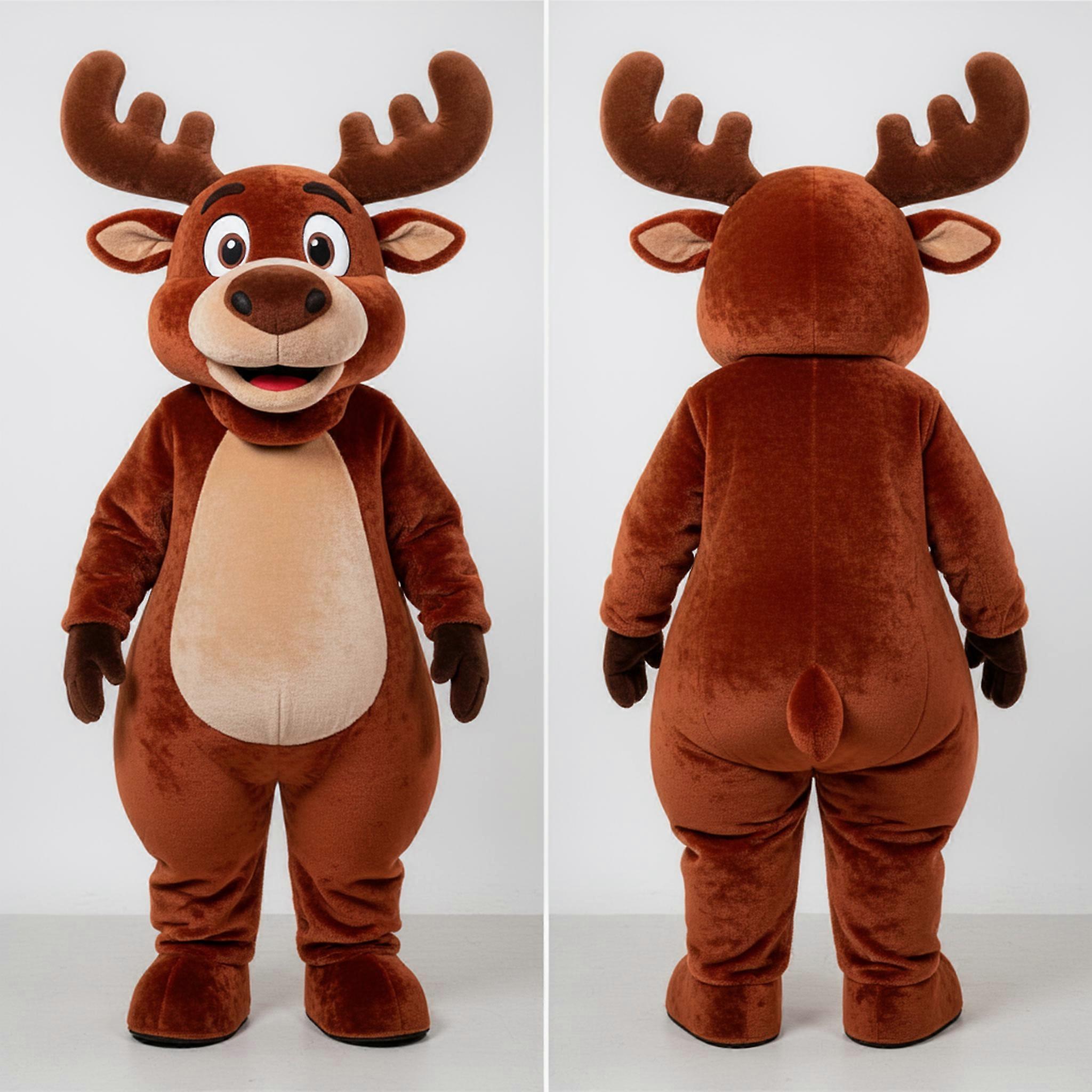 MASTICOT Rust Orange Velvety Elk Mascot