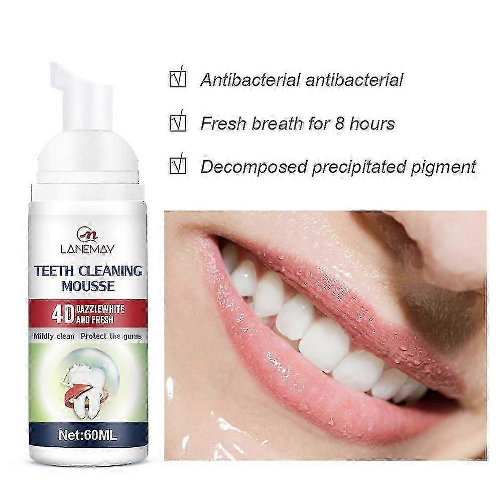 Mint Teeth Whitening Toothpaste Foam Baking Soda Tooth Paste Mousse Stain Remove_c*