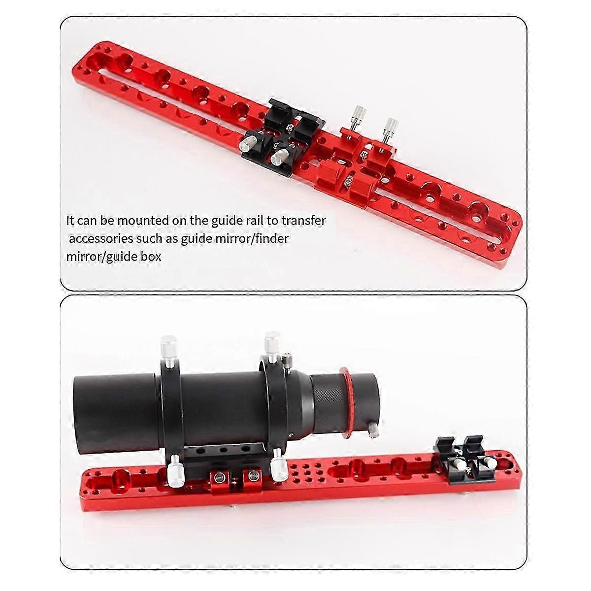 Multi-function Finderscope Dovetail With Locking Screw Guide Scope Adapter Bracket For Astronomical Telescope,red