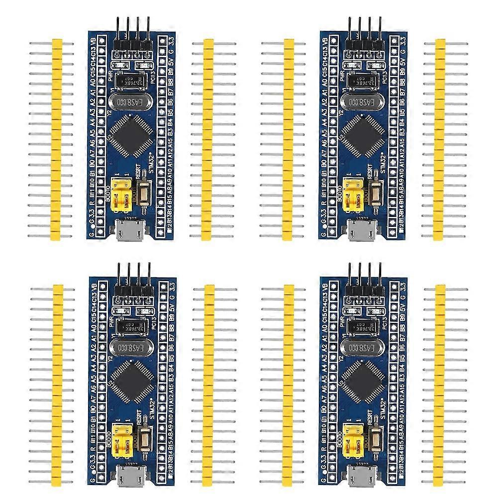 4-Pack STM32F103C8T6 ARM Minimum System Core Board, Micro USB SWD Debug for Embedded DIY Learning