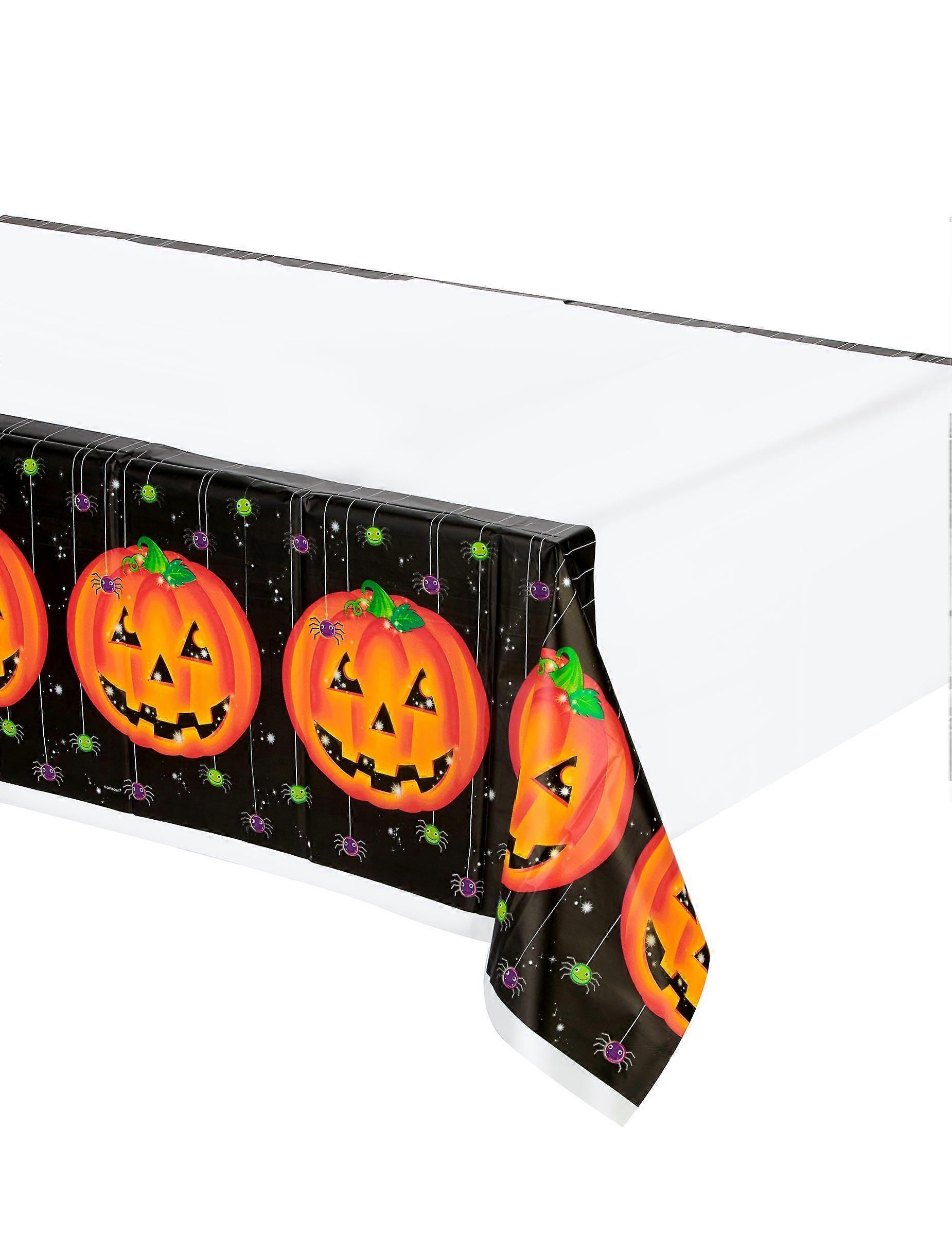 Halloween Pumpkin Plastic Tablecloth
