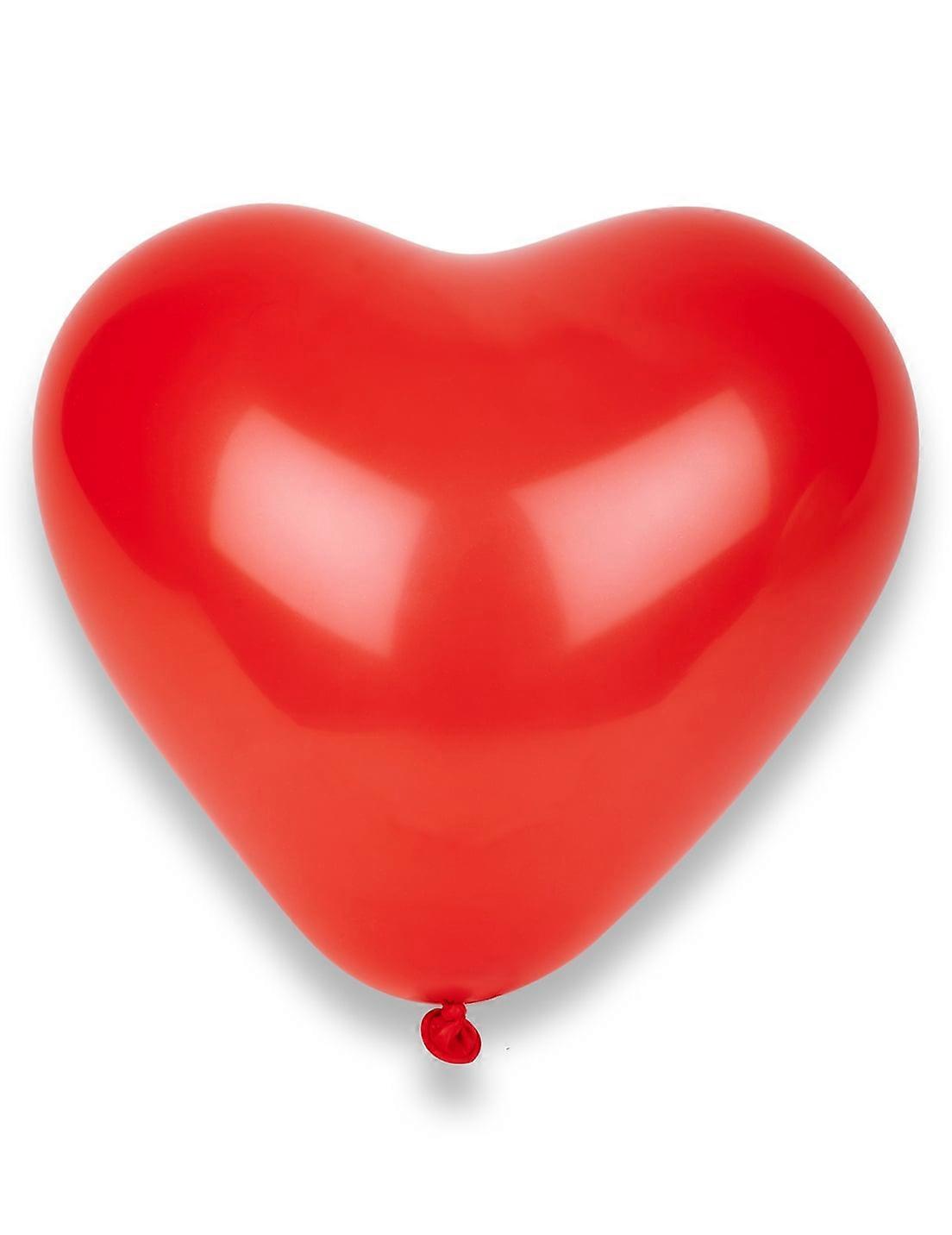50 Red Heart Balloons 32 cm