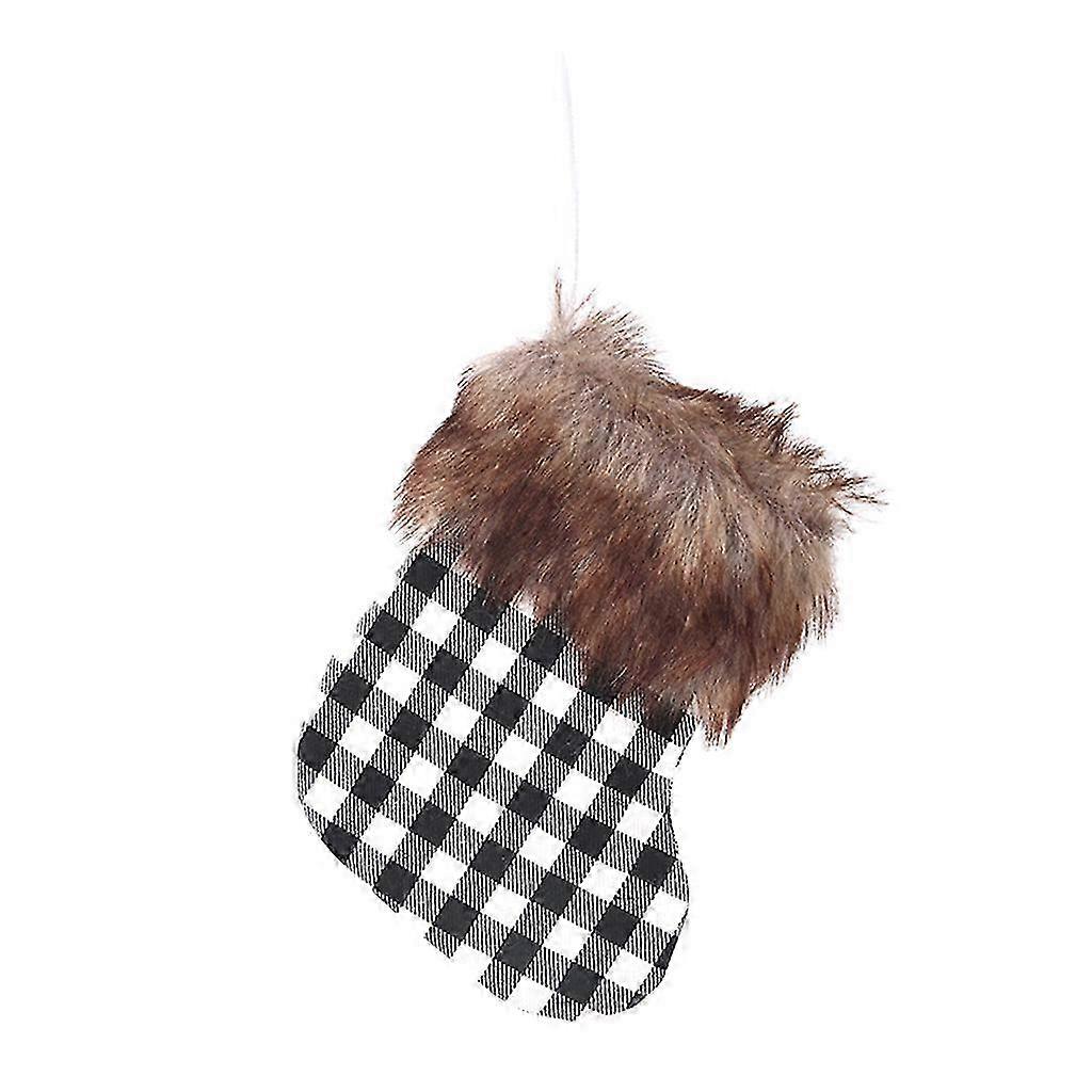 Plush Plaid Christmas Stocking