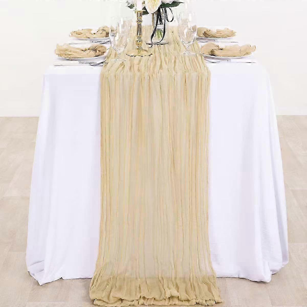 Wrinkled Gauze Wedding Table Runner
