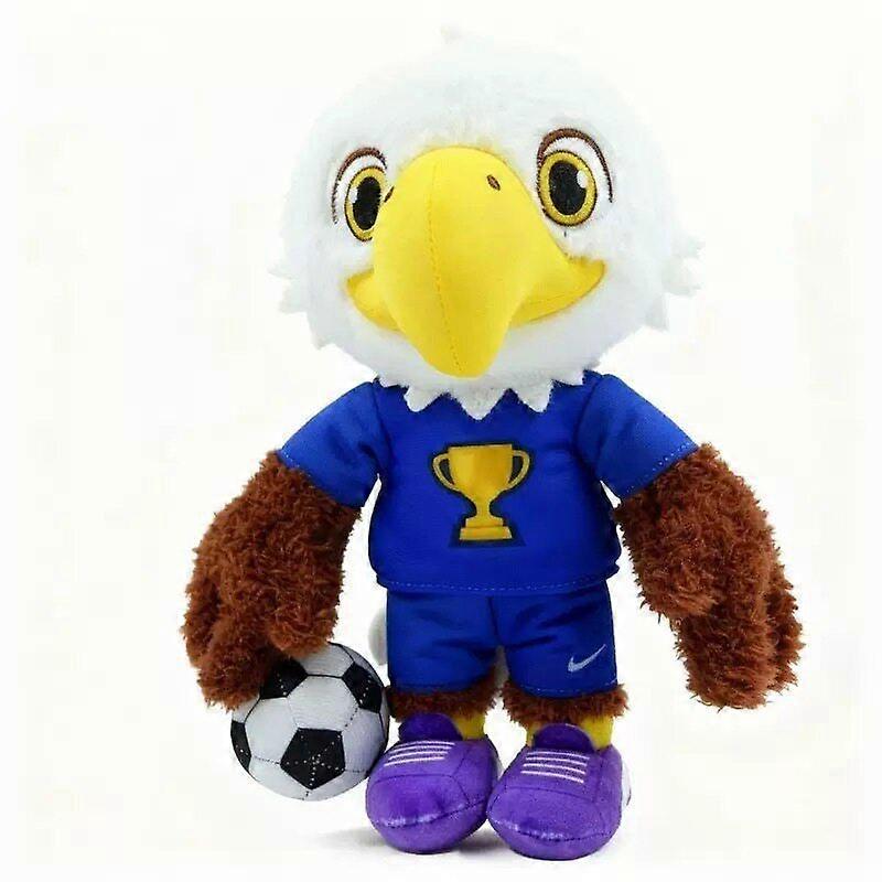 Soccer Eagle Mascot Plush Toy with Trophy Jersey