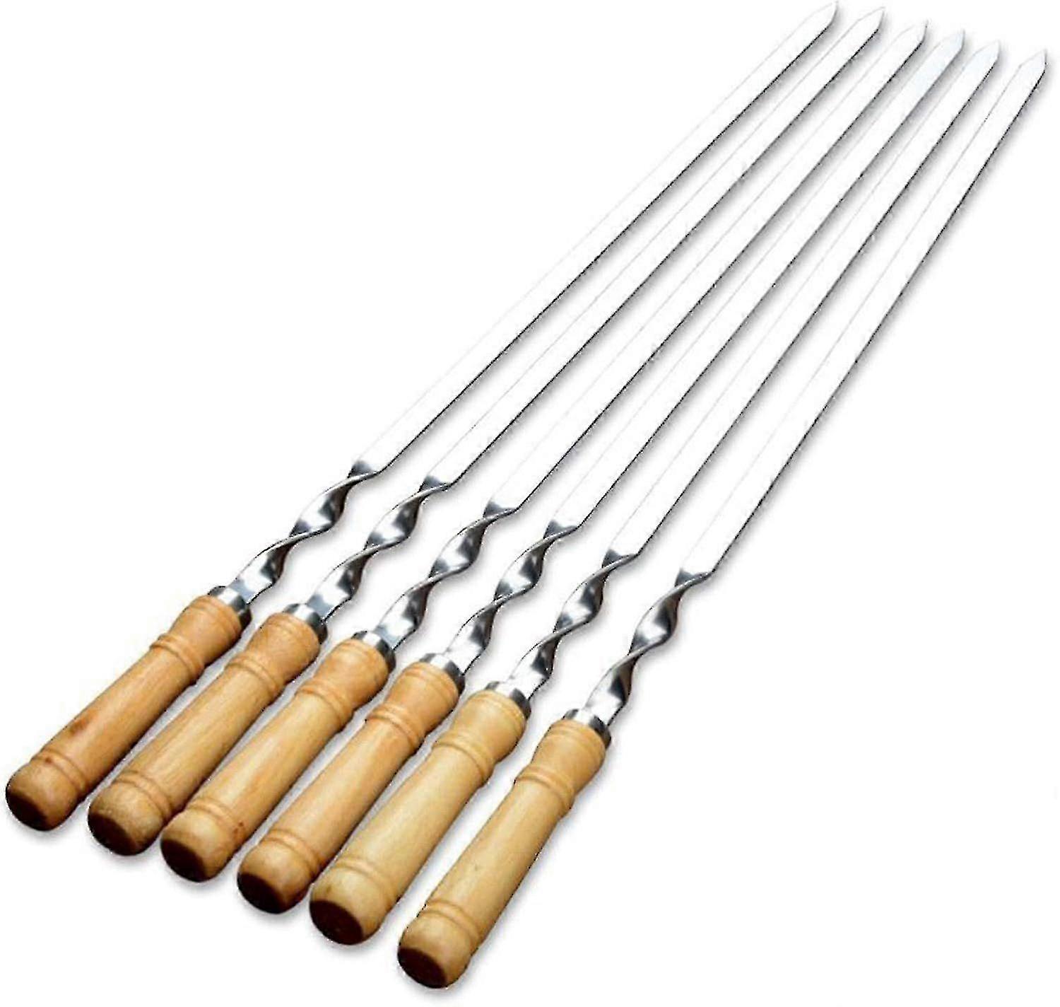 55cm Extra Long Flat BBQ Skewers Set