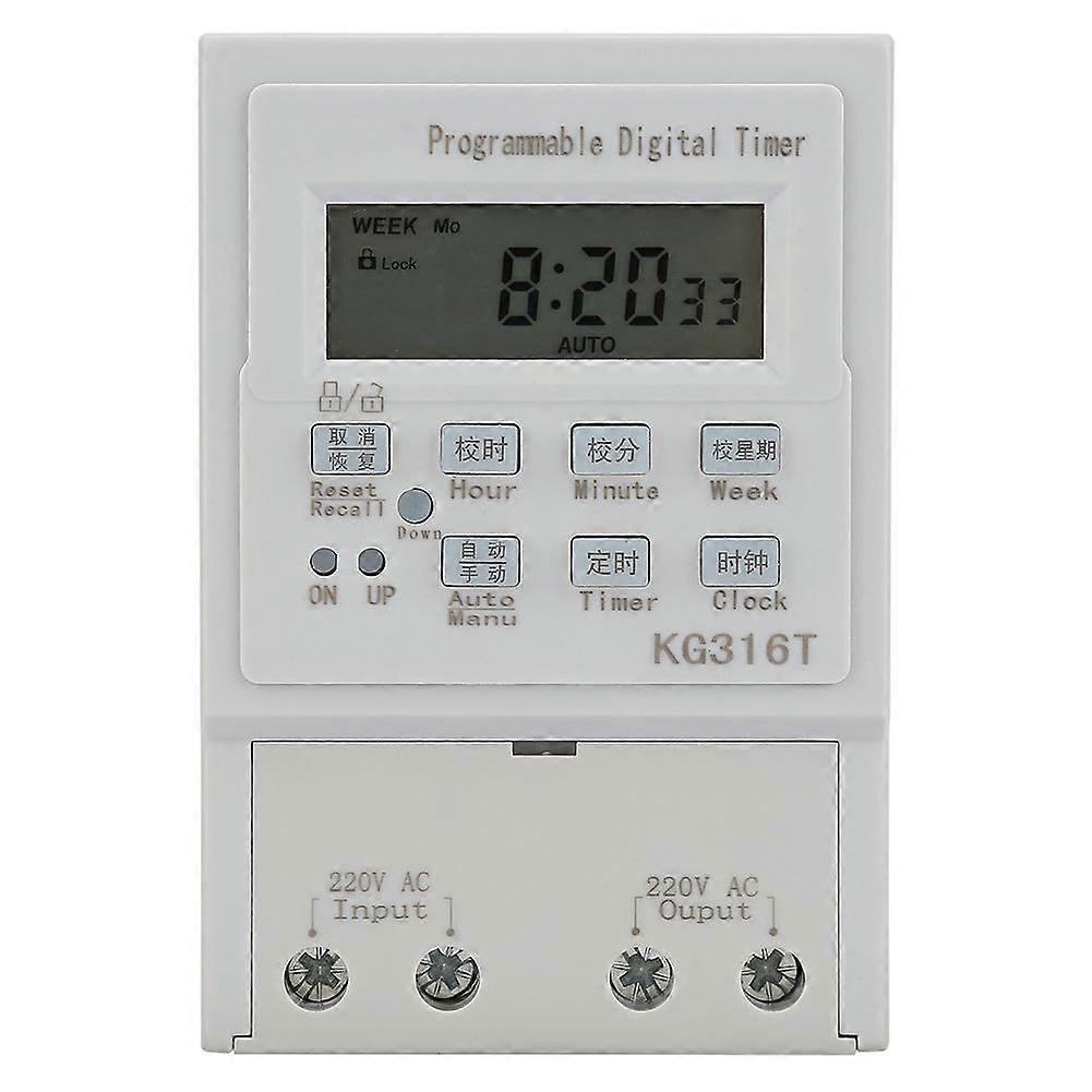 Mini AC 220V 1W 30A Digital Timer Switch Programmable Control Timing Switch
