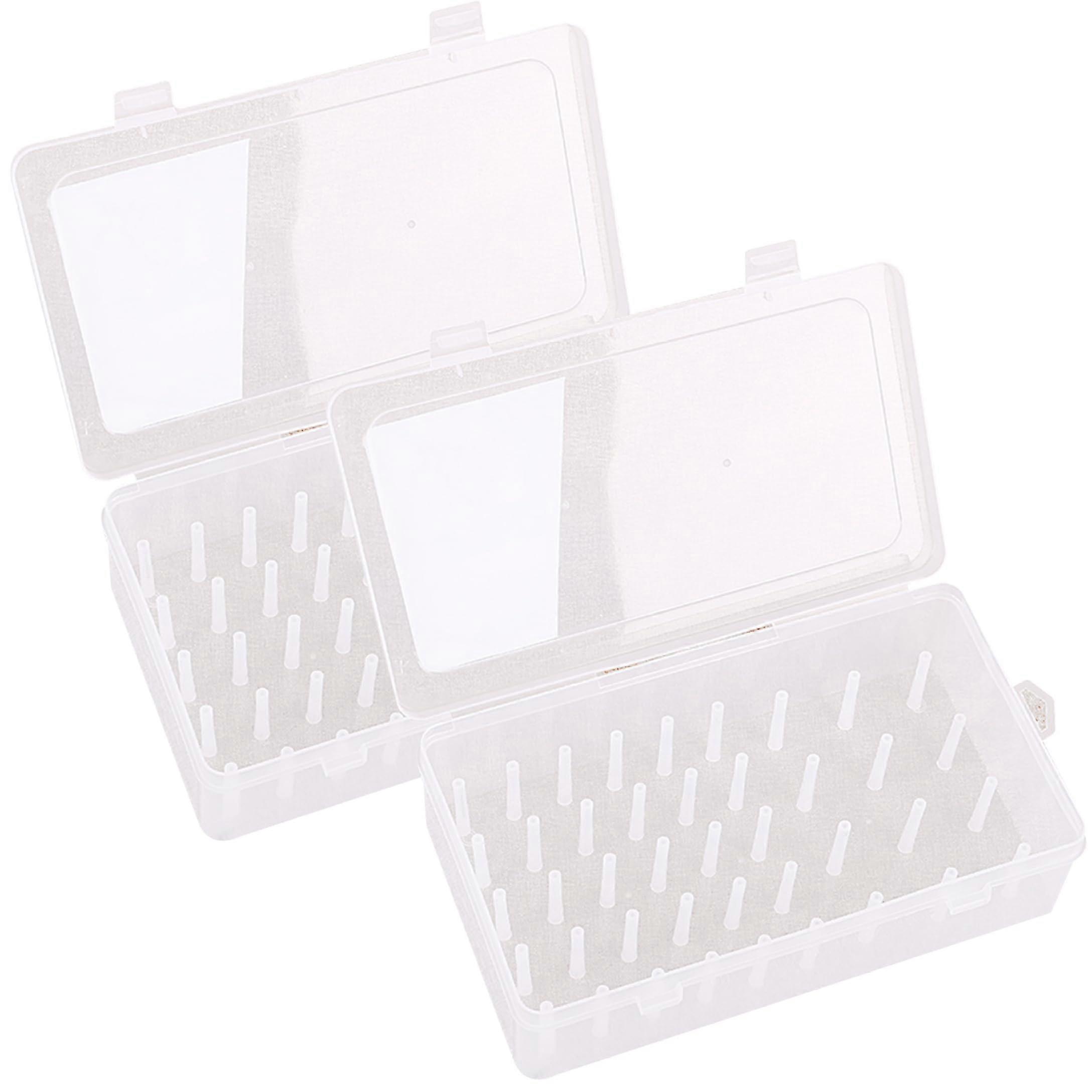 Embroidery Thread Storage Box with 42 Spools, Clear Leakproof Sewing Thread Organizer Set, Durable Plastic