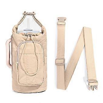 Women's Crossbody Water Bottle Bag, Insulated Carrier with Adjustable Shoulder Strap, Multiple Pockets for Travel Hiking Fitness