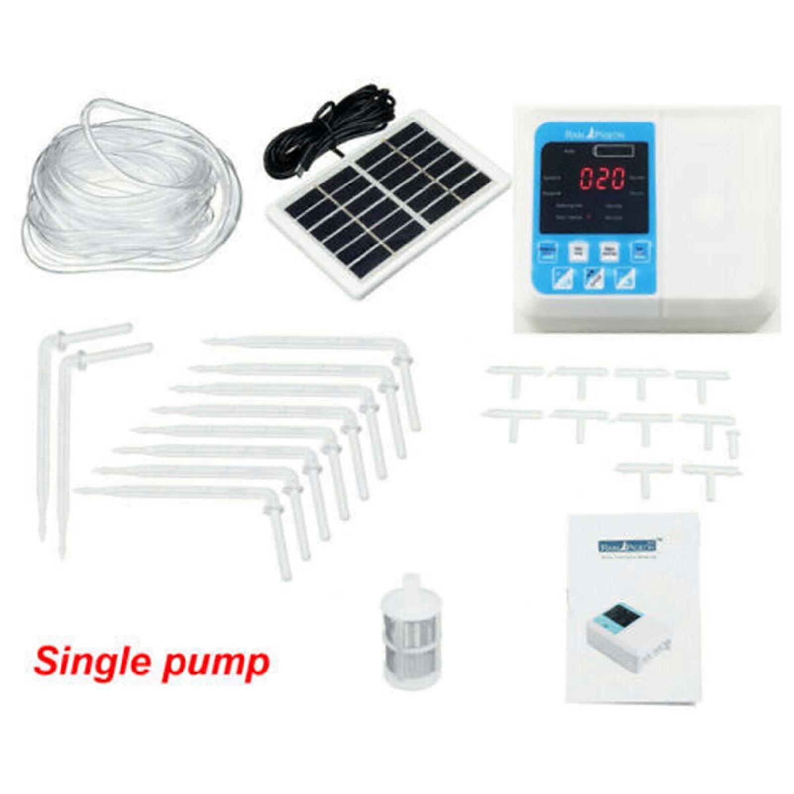 Solar Automatic Irrigation System Adjustable Timer Vacation Plant Waterer for Garden