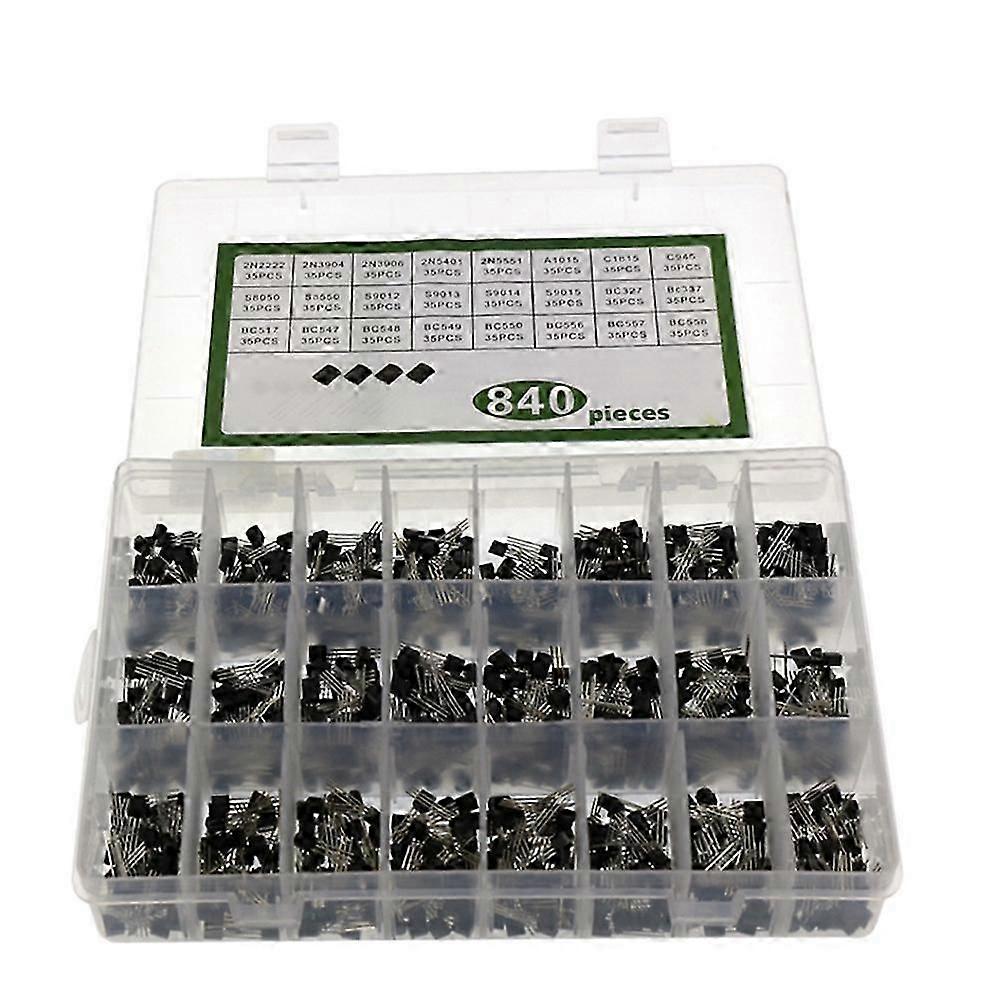 840Pcs TO-92 Transistor Set, 24 Values Electronic Components Kit