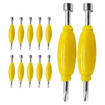 Yellow Fingerboard Screwdriver Kit for DIY with 12Pcs Small Screwdrivers