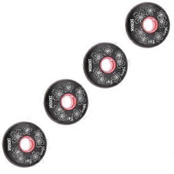 Replacement Wheels compatible with Inline Roller Hockey Skates 4 Pack 84A Durometer 72mm Diameter