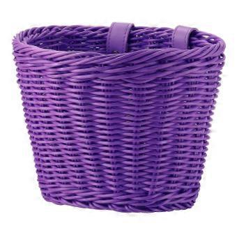 Woven Childrens Bike Basket Purple